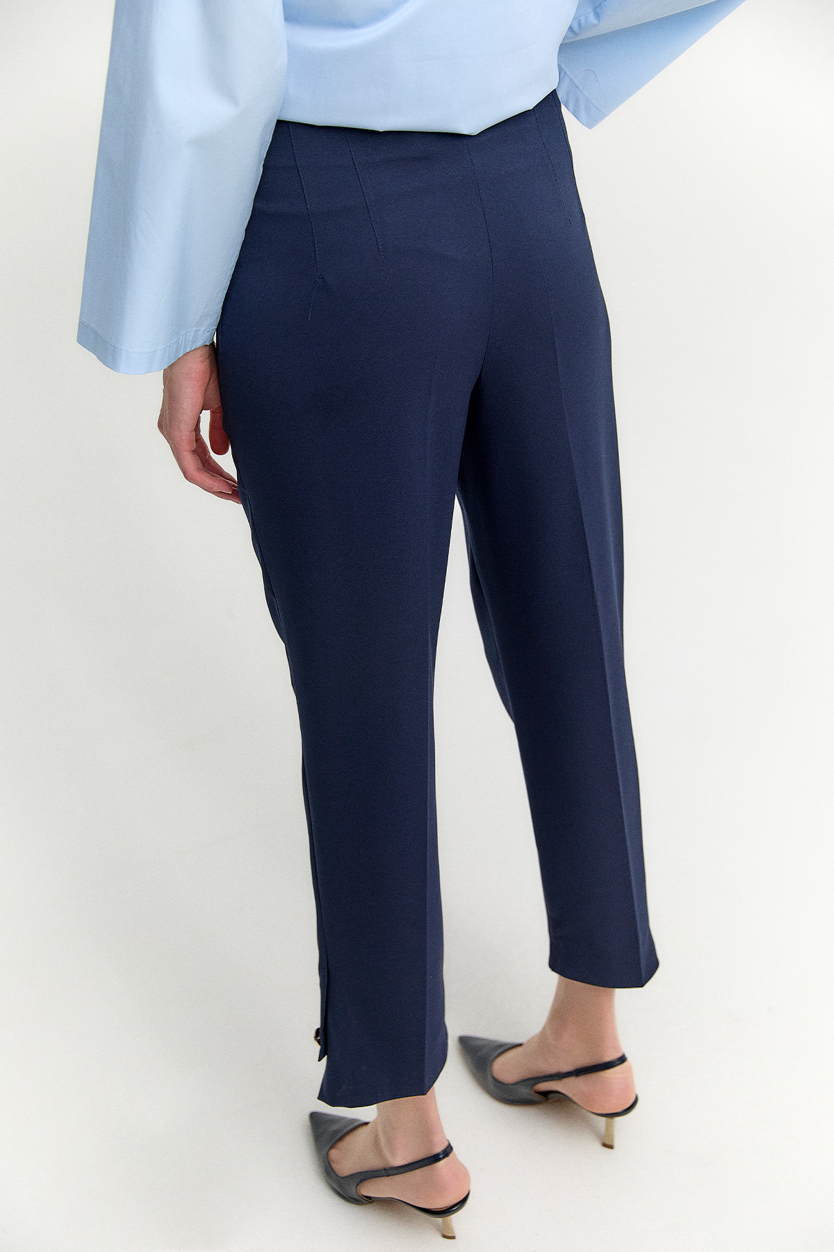 Likralı Asimetrik Paça Pantolon, Tesettür Giyim