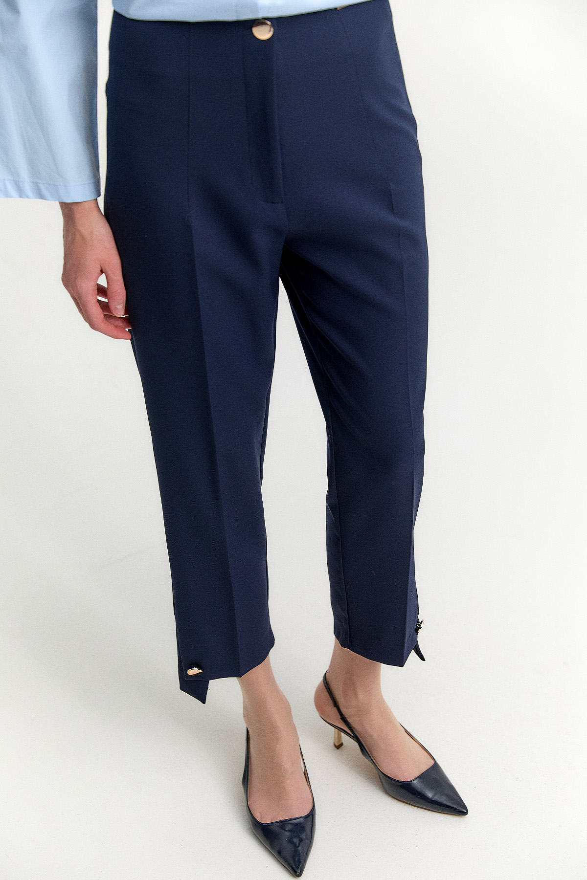 Likralı Asimetrik Paça Pantolon, Tesettür Giyim