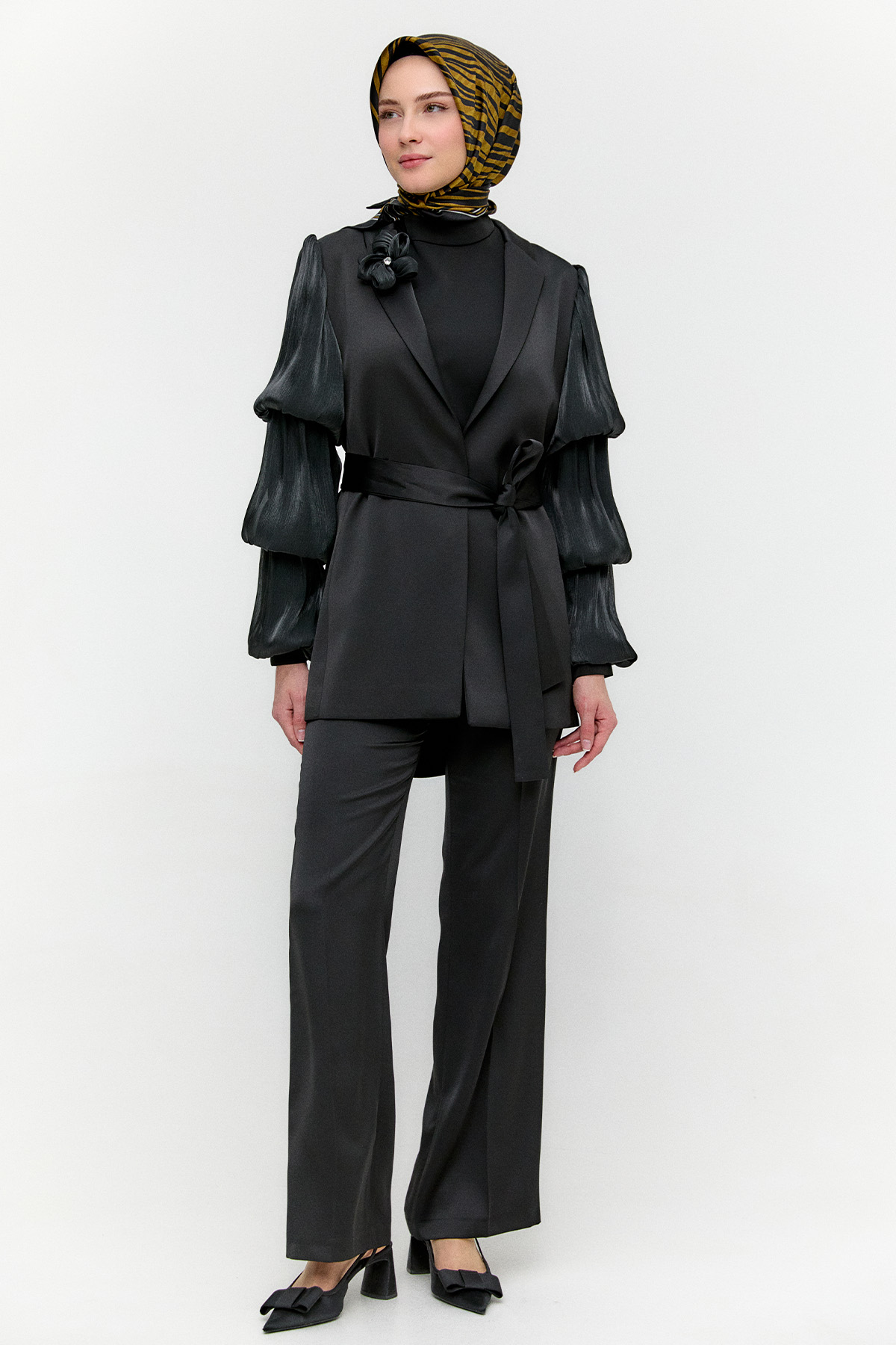 Mat Saten Kumaş Pantolon, Tesettür Giyim