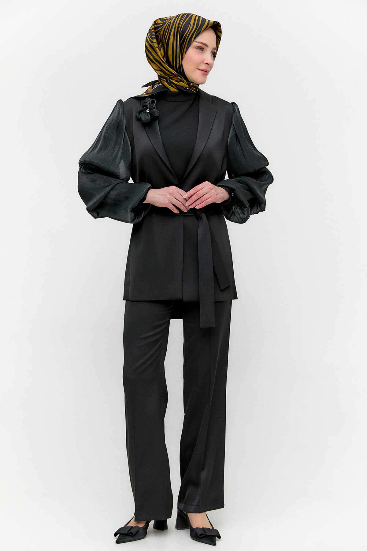 Mat Saten Kumaş Pantolon, Tesettür Giyim