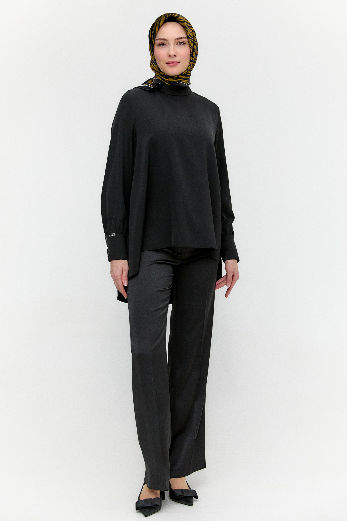 Mat Saten Kumaş Pantolon, Tesettür Giyim