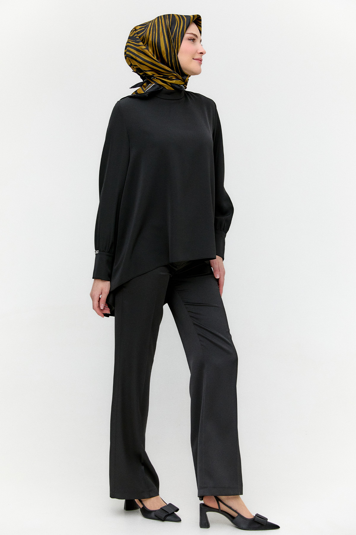 Mat Saten Kumaş Pantolon, Tesettür Giyim