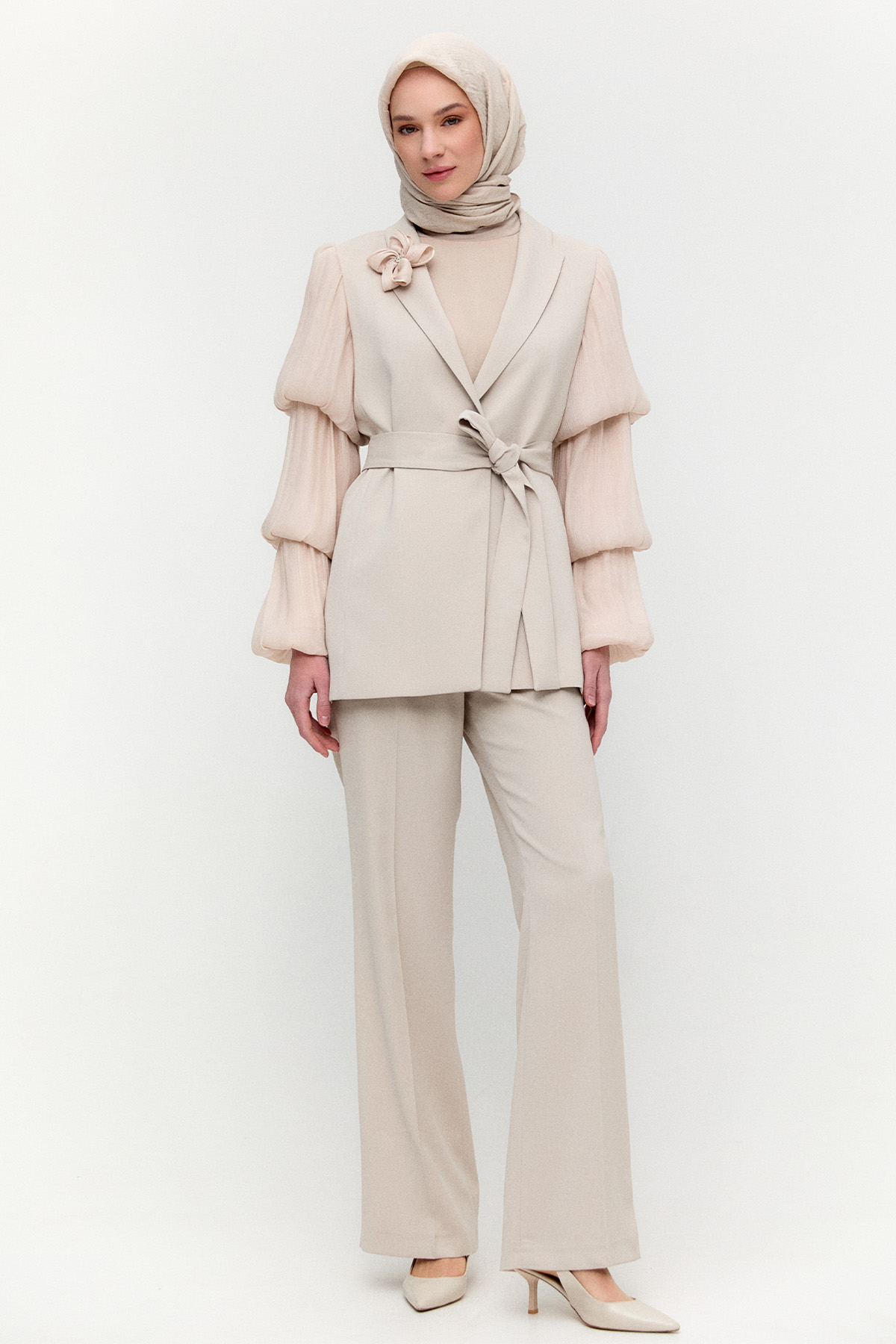 Mat Saten Kumaş Pantolon, Tesettür Giyim