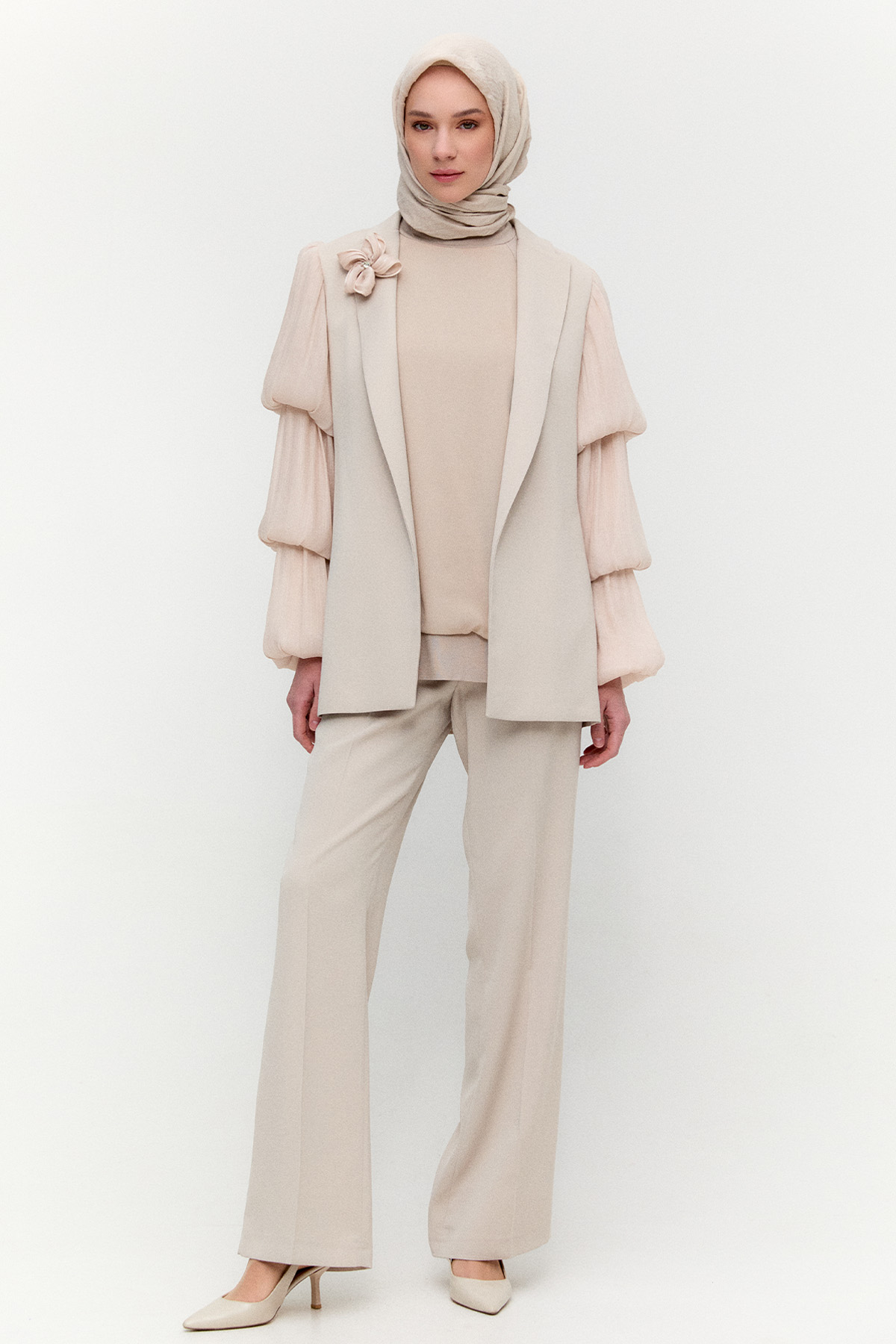 Mat Saten Kumaş Pantolon, Tesettür Giyim