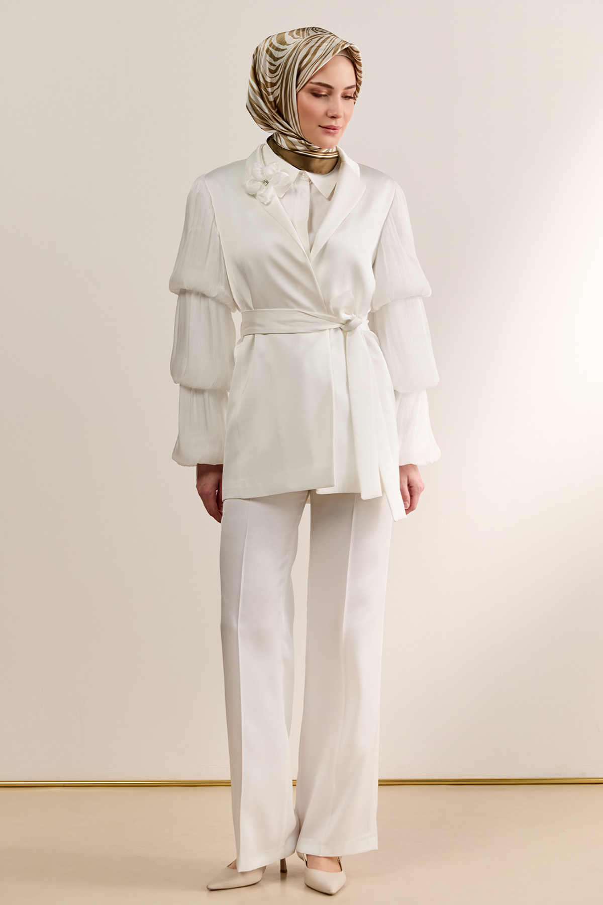 Mat Saten Kumaş Pantolon, Tesettür Giyim