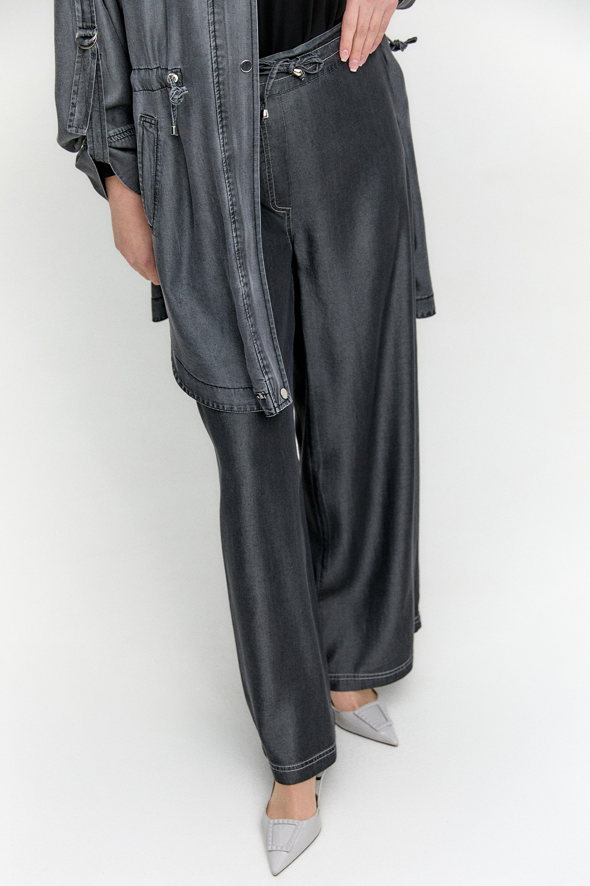 Bağcıklı Geniş Paça Pantolon, Tesettür Giyim