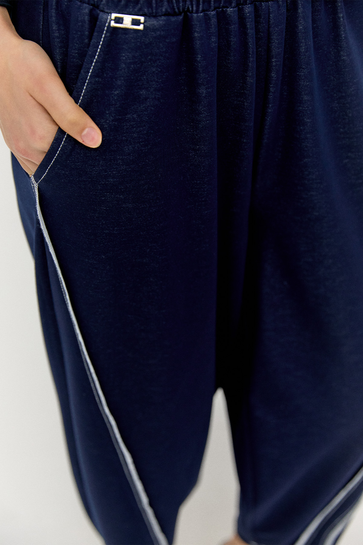 Kontrast Dikişli Spor Pantolon, Tesettür Giyim