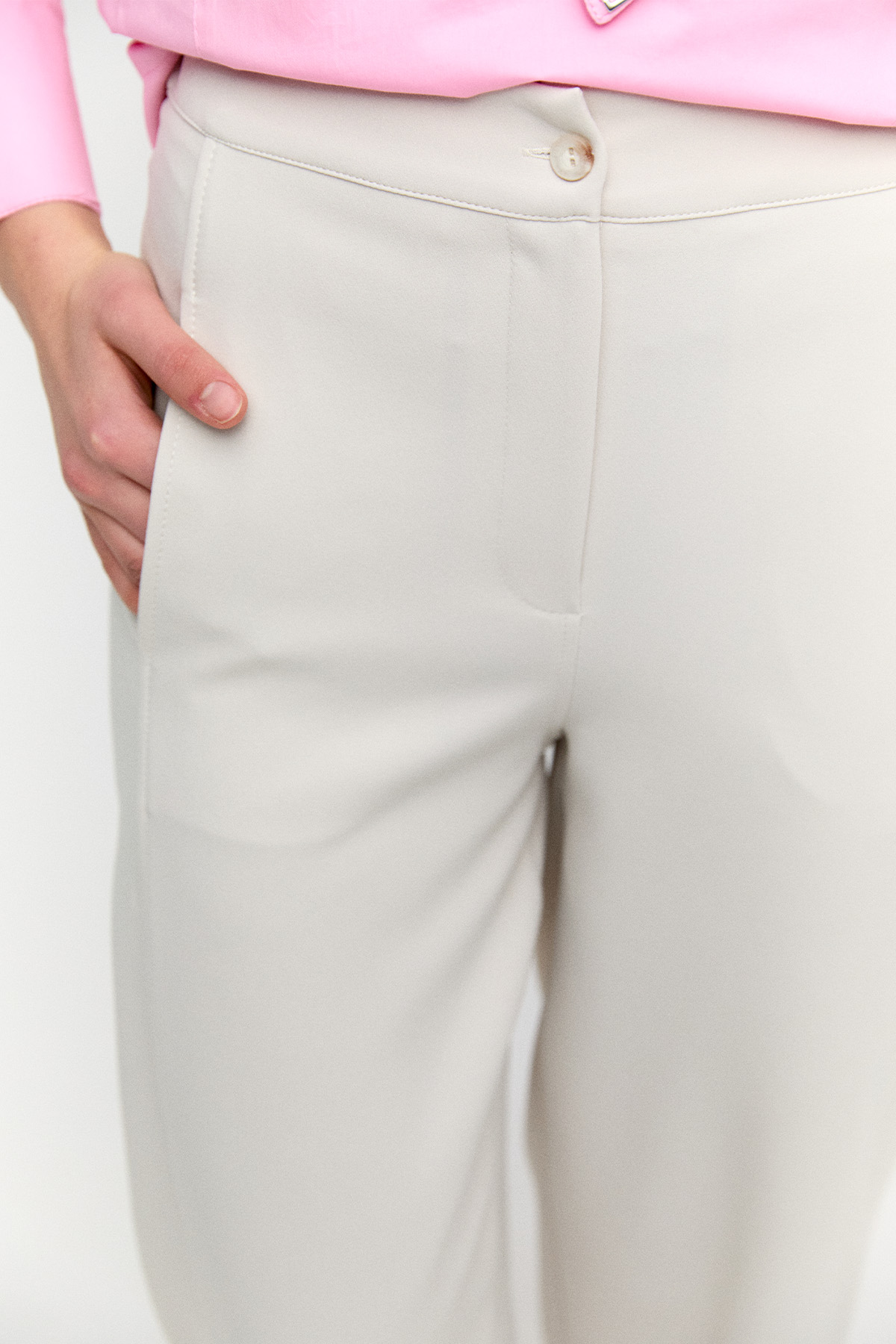 Krep Barrel Fit Pantolon, Tesettür Giyim