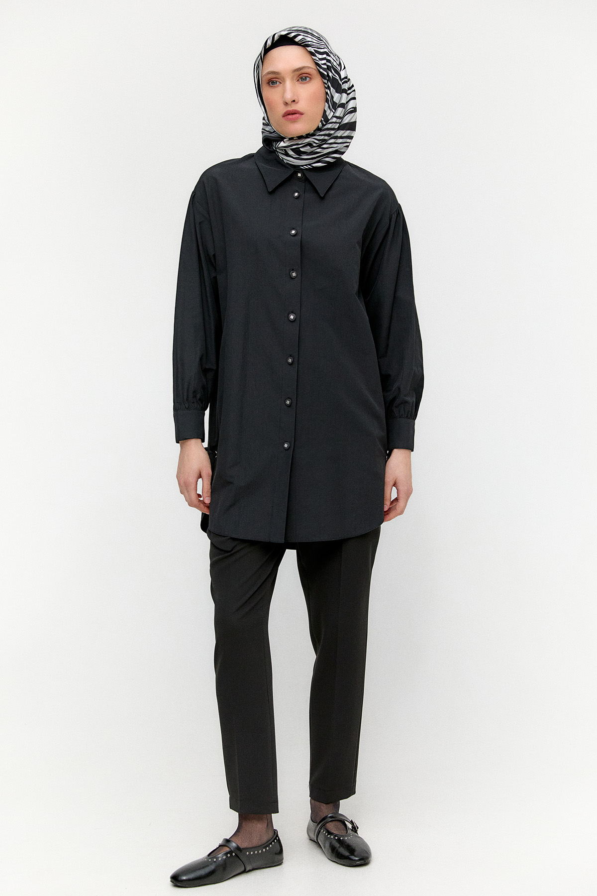 Fermuar Cepli Havuç Pantolon, Tesettür Giyim