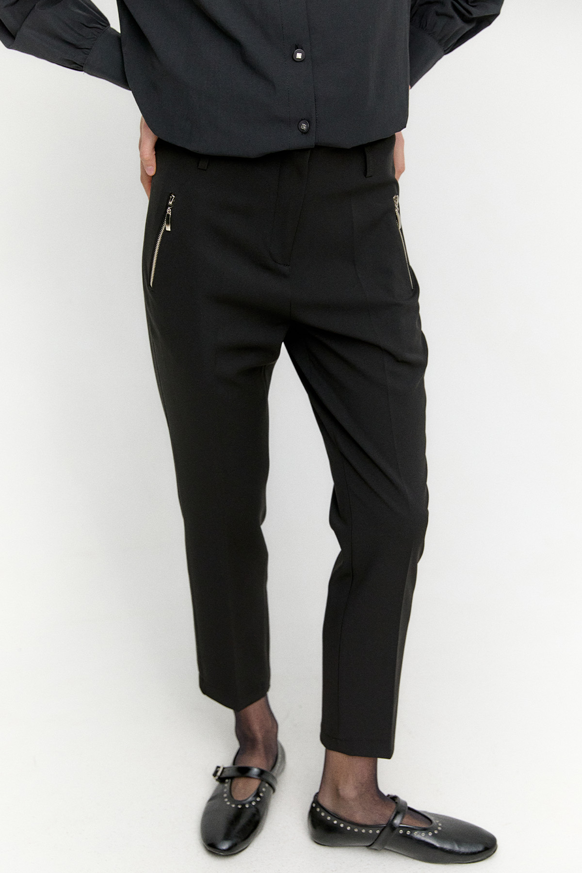 Fermuar Cepli Havuç Pantolon, Tesettür Giyim