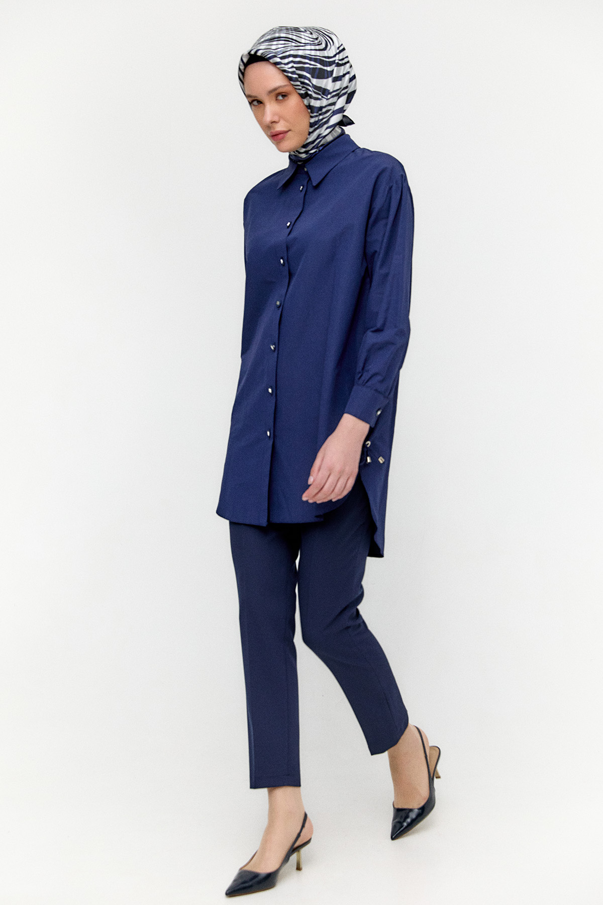 Fermuar Cepli Havuç Pantolon, Tesettür Giyim