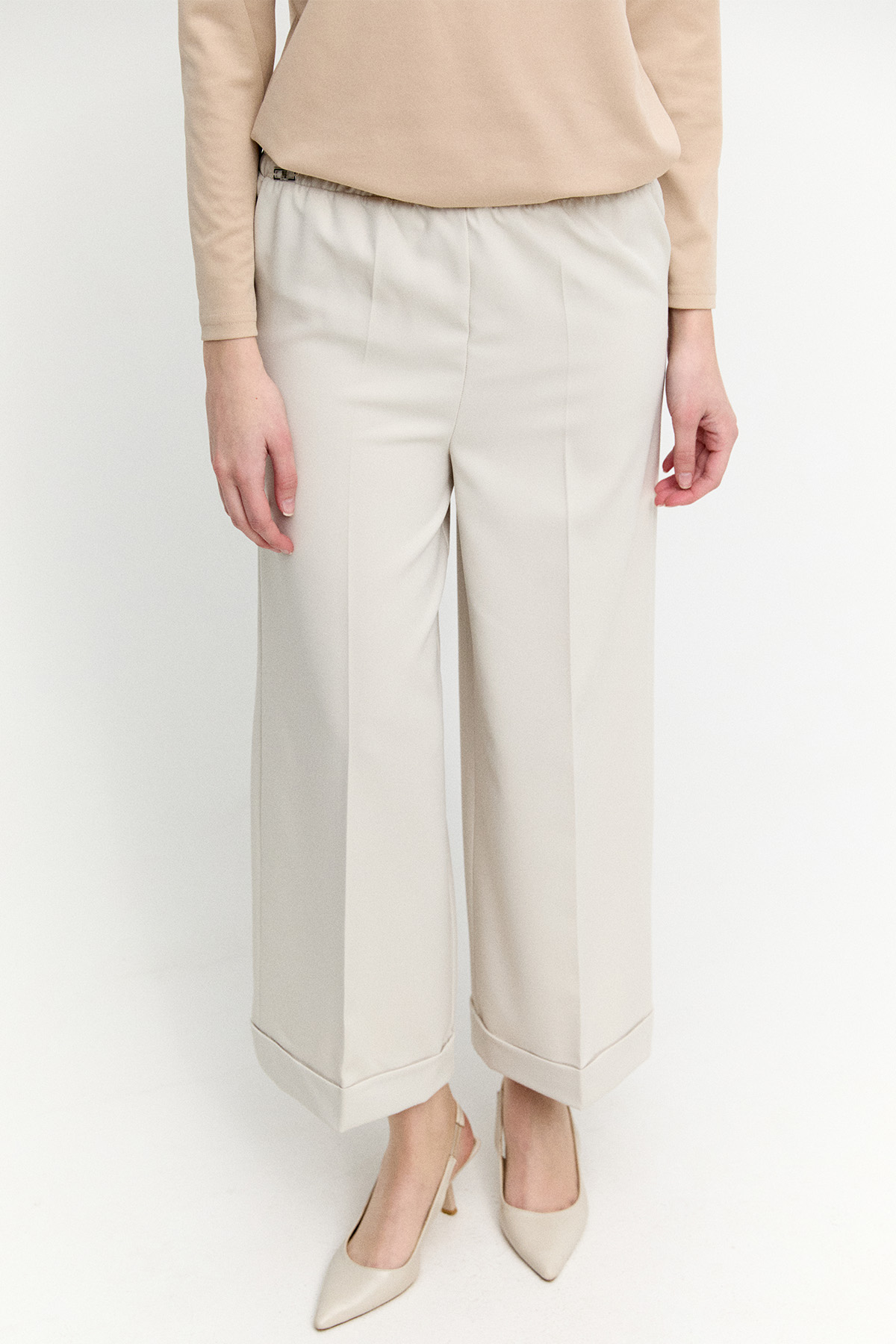 Duble Paça Lastikli Pantolon, Tesettür Giyim