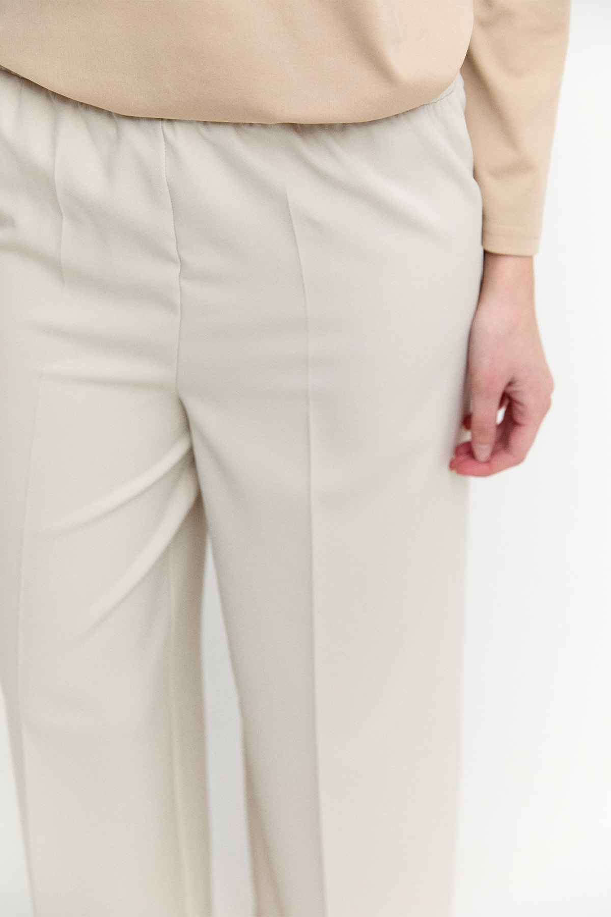 Duble Paça Lastikli Pantolon, Tesettür Giyim