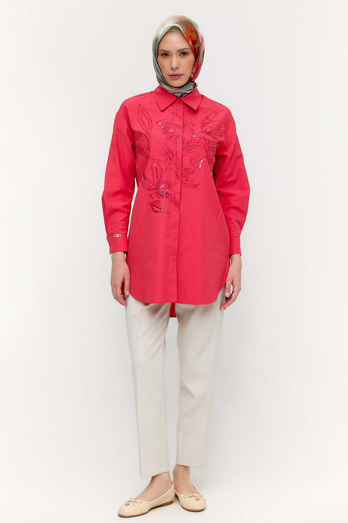 Süs Düğmeli Havuç Pantolon, Tesettür Giyim