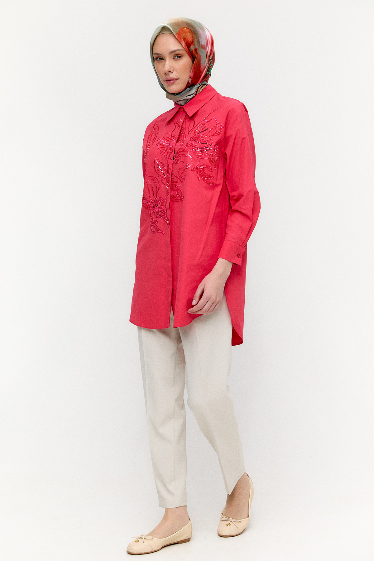 Süs Düğmeli Havuç Pantolon, Tesettür Giyim