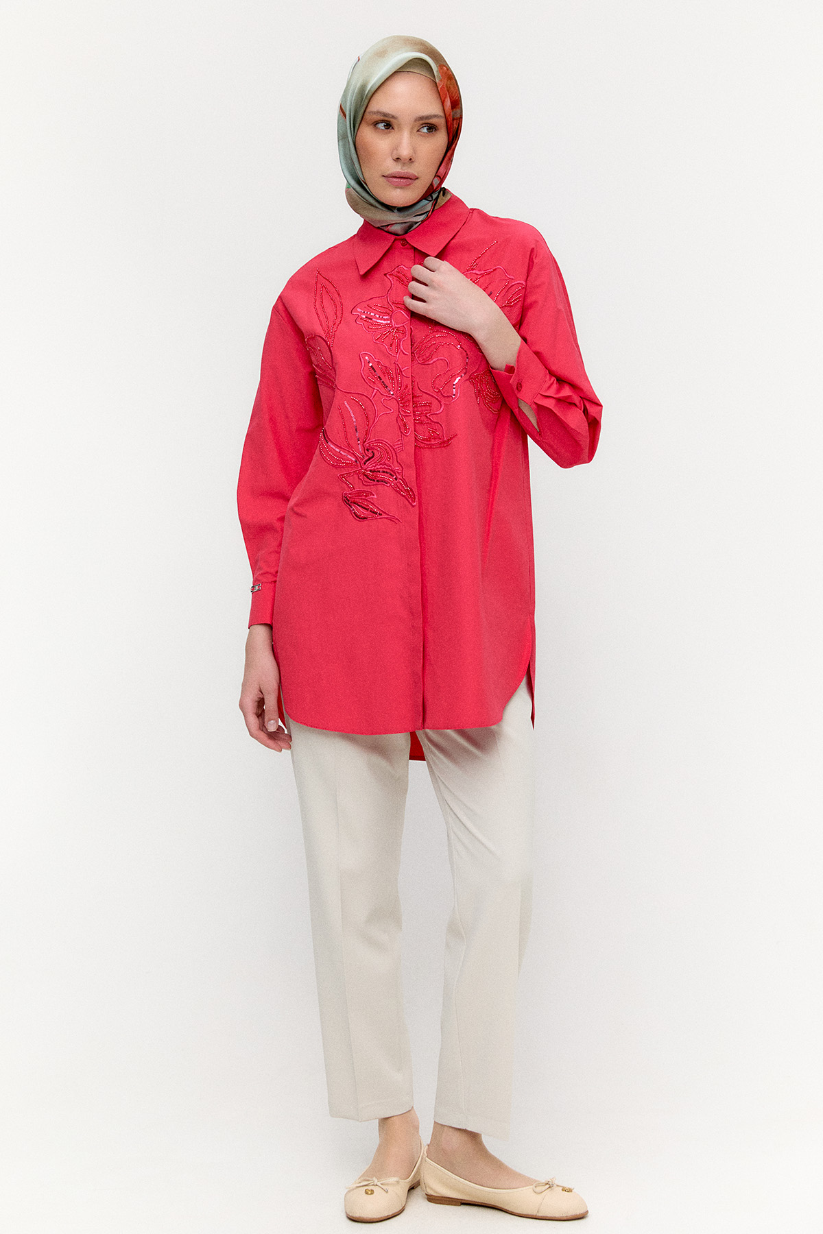 Süs Düğmeli Havuç Pantolon, Tesettür Giyim