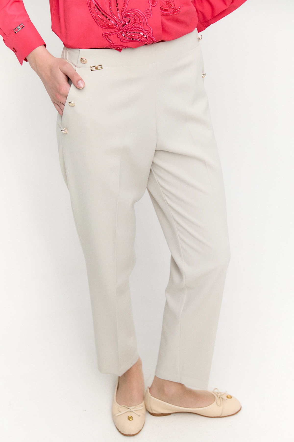 Süs Düğmeli Havuç Pantolon, Tesettür Giyim