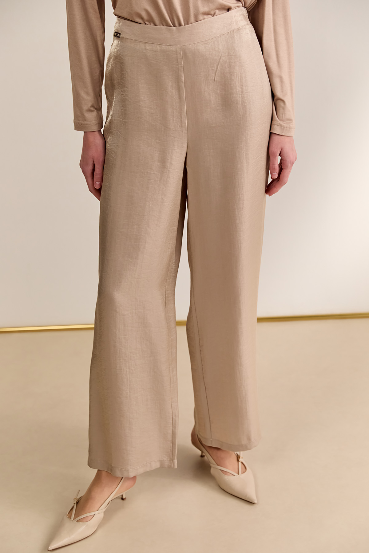 Geniş Paça Jakarlı Pantolon, Tesettür Giyim