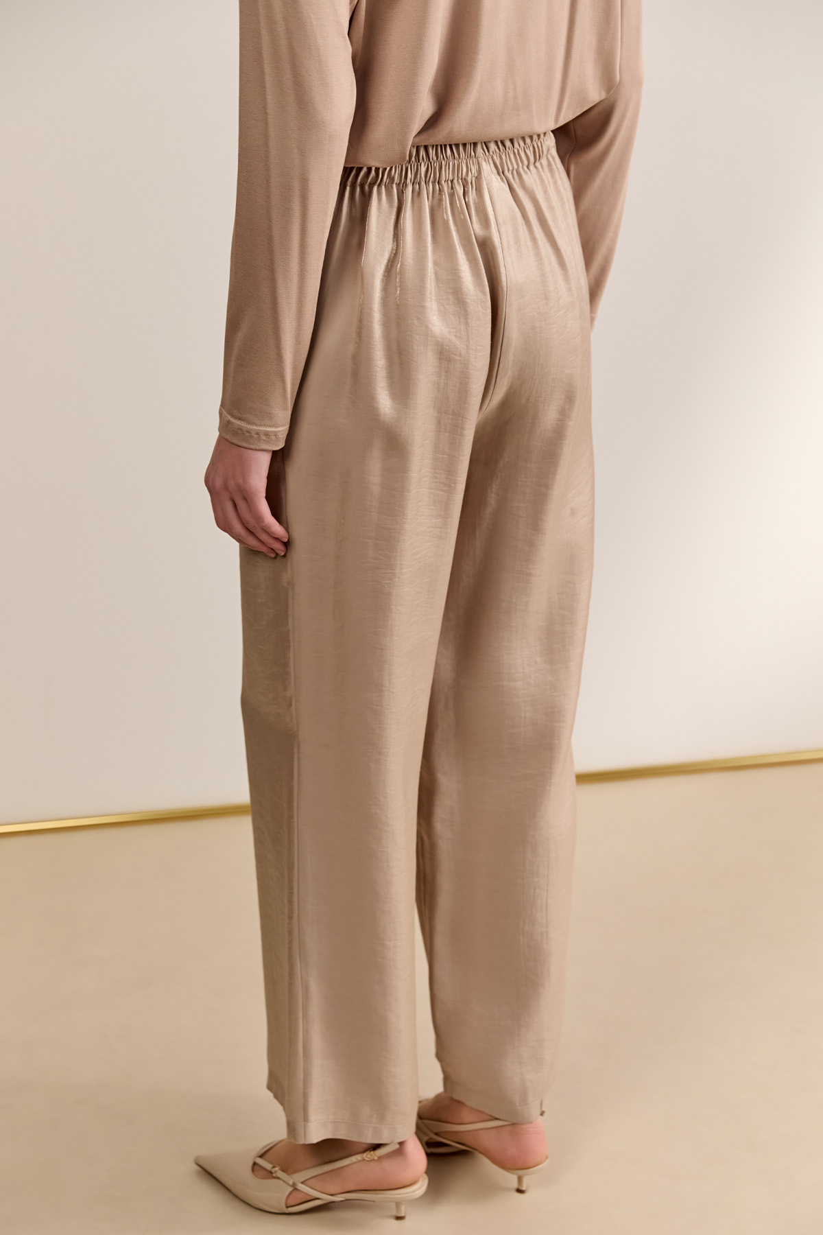 Geniş Paça Jakarlı Pantolon, Tesettür Giyim