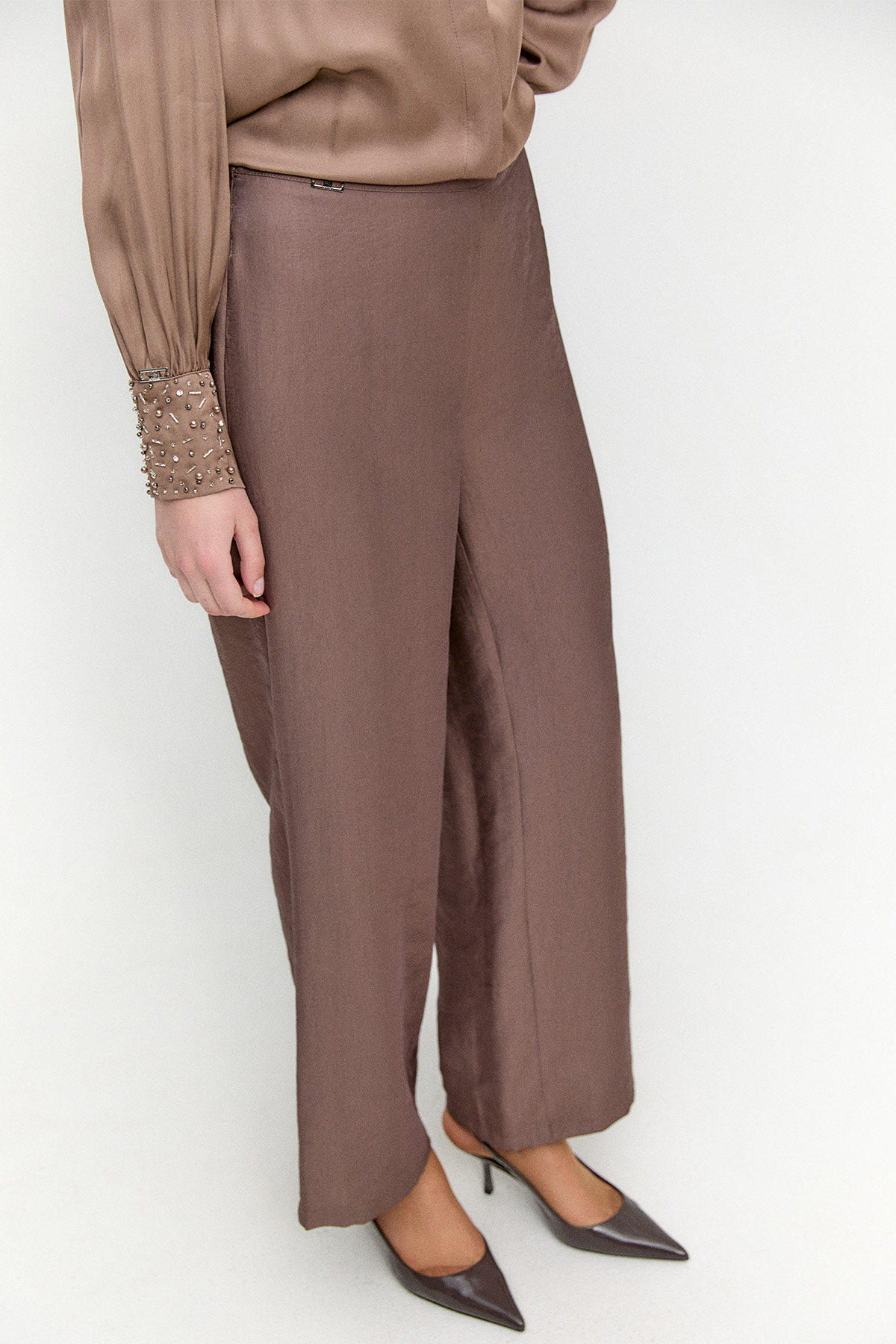 Geniş Paça Jakarlı Pantolon, Tesettür Giyim