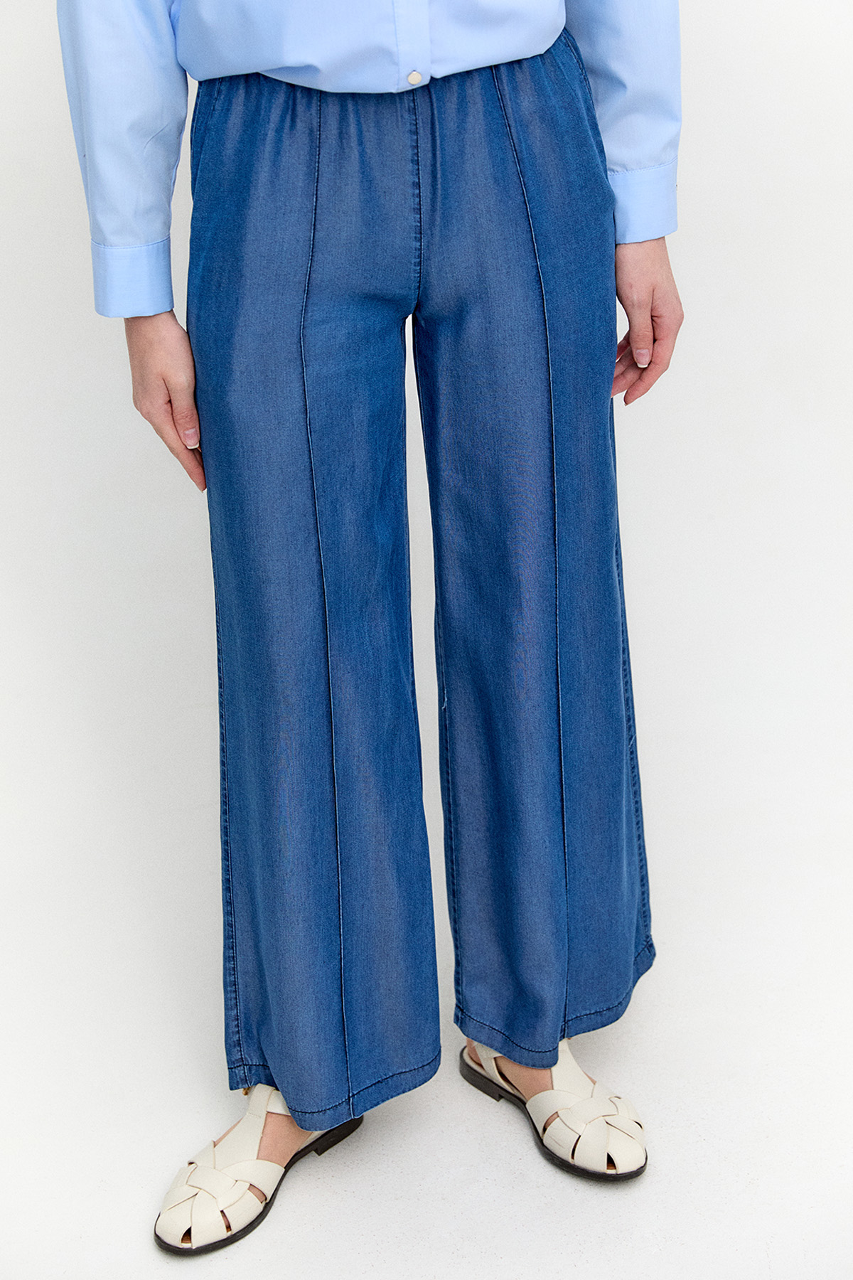 Beli Lastikli Geniş Paça Pantolon, Tesettür Giyim