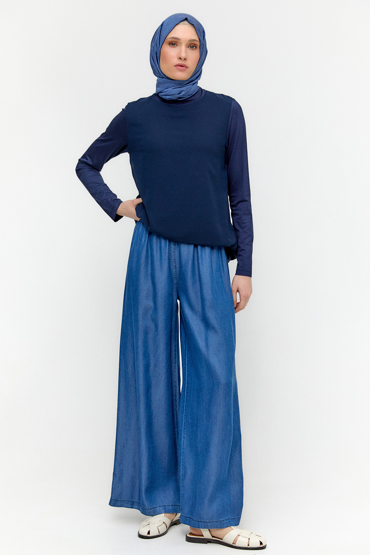Pamuklu Rahat Kesim Pantolon, Tesettür Giyim