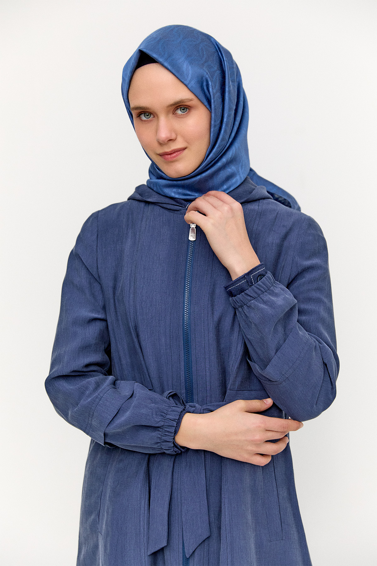 Kapüşonlu Cepli Spor Pardesü, Tesettür Giyim