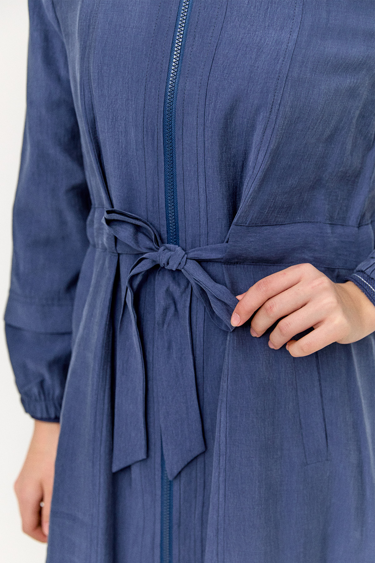 Kapüşonlu Cepli Spor Pardesü, Tesettür Giyim