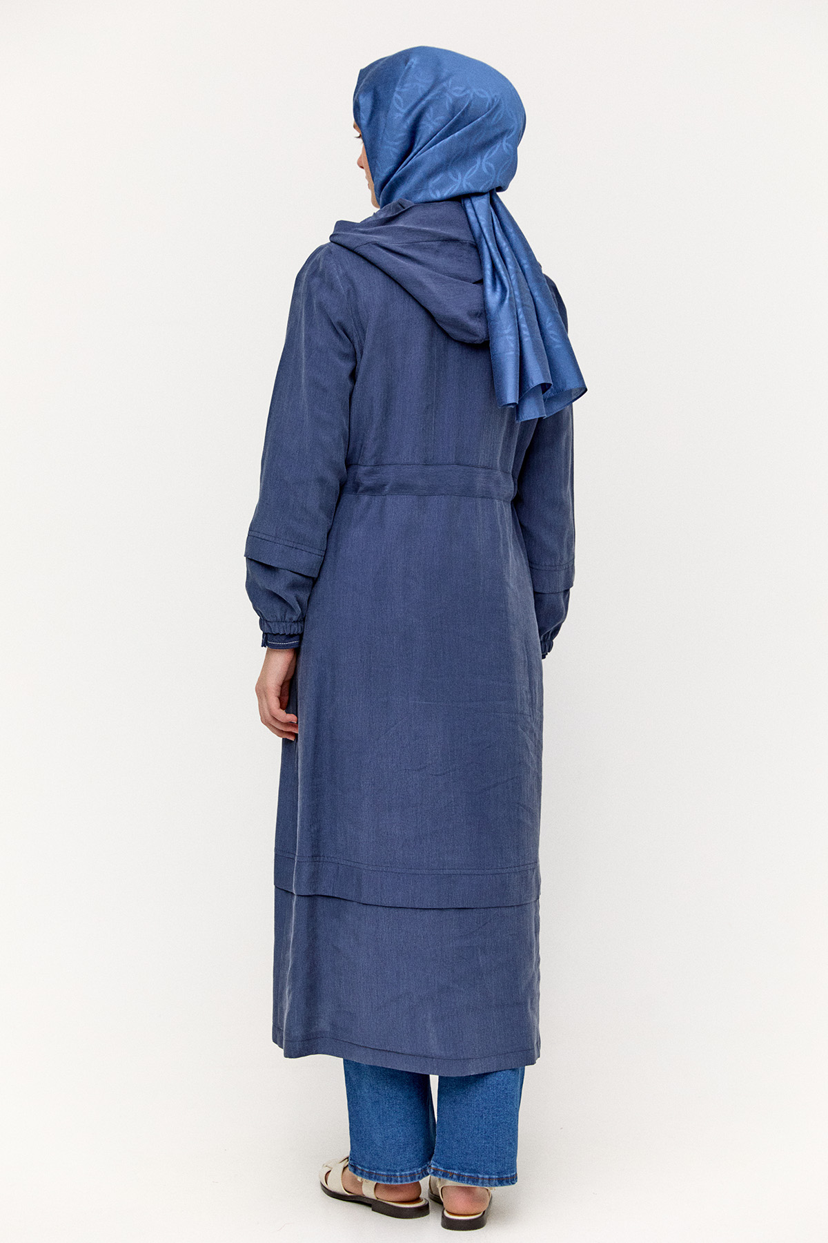 Kapüşonlu Cepli Spor Pardesü, Tesettür Giyim