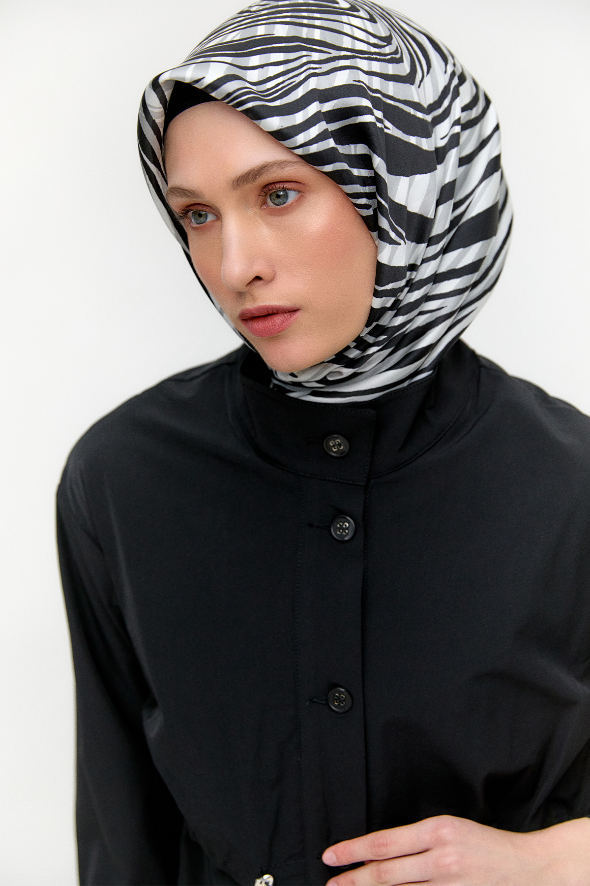 Kemerli Stoper Detaylı Pardesü, Tesettür Giyim