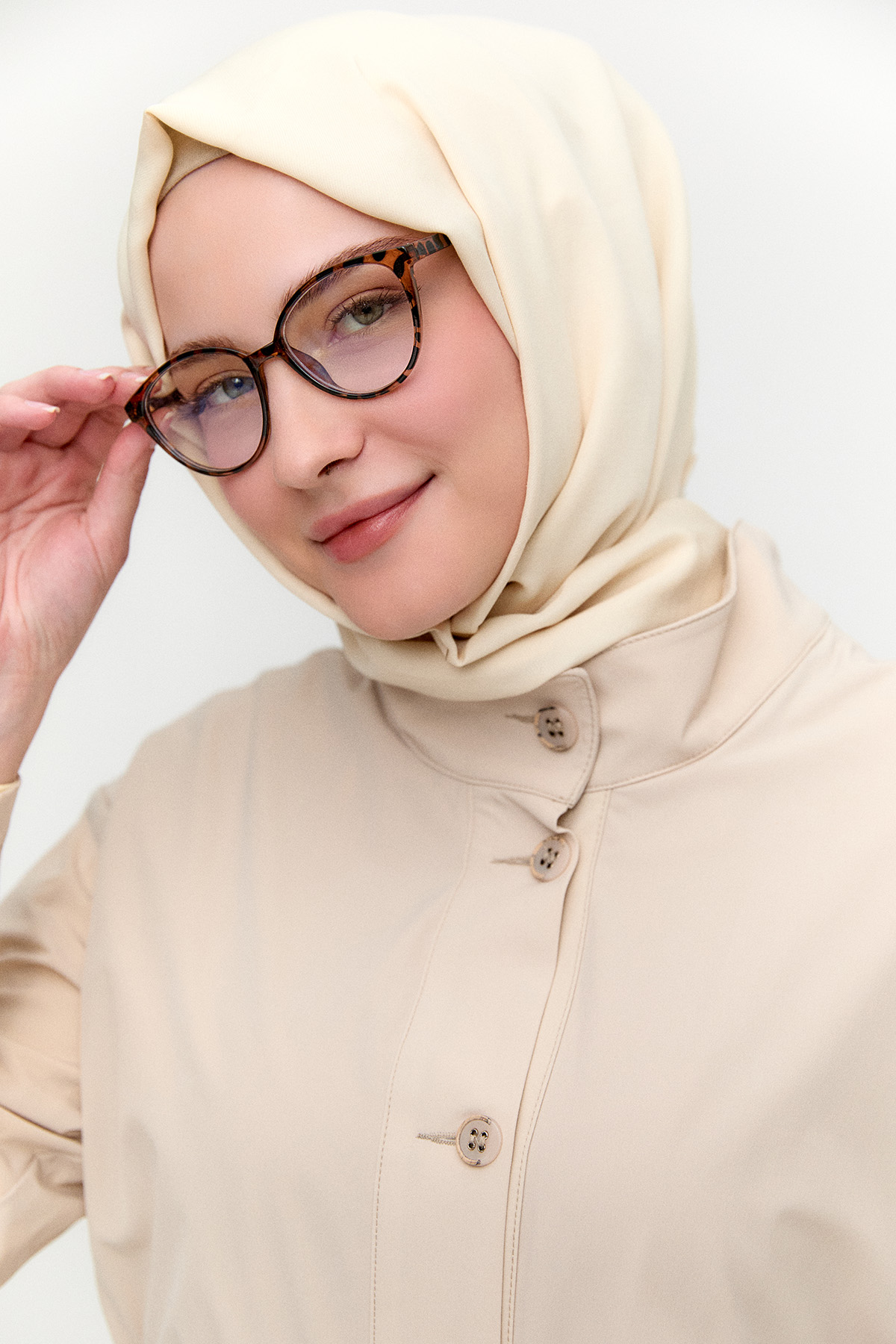 Stoper Detaylı Pardesü, Tesettür Giyim