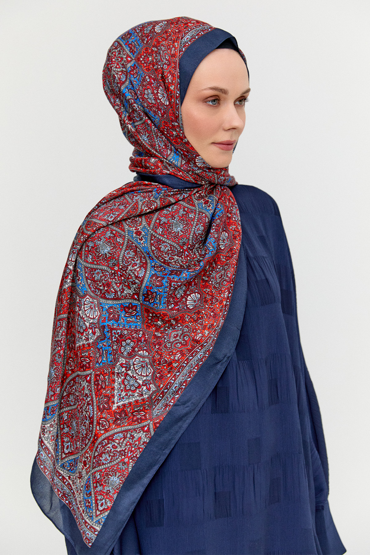 Monokrom Desenli Modal Şal, Tesettür Giyim