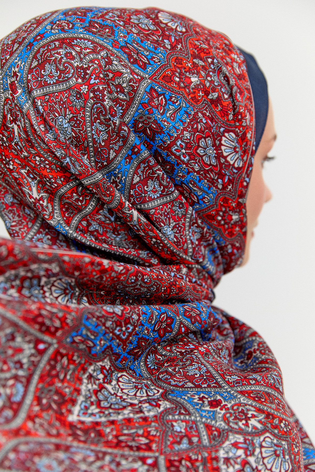 Monokrom Desenli Modal Şal, Tesettür Giyim