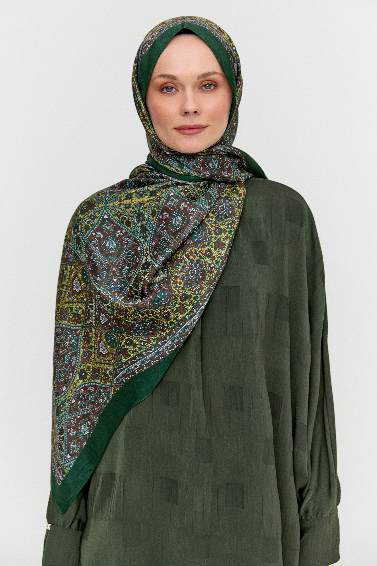 Monokrom Desenli Modal Şal, Tesettür Giyim