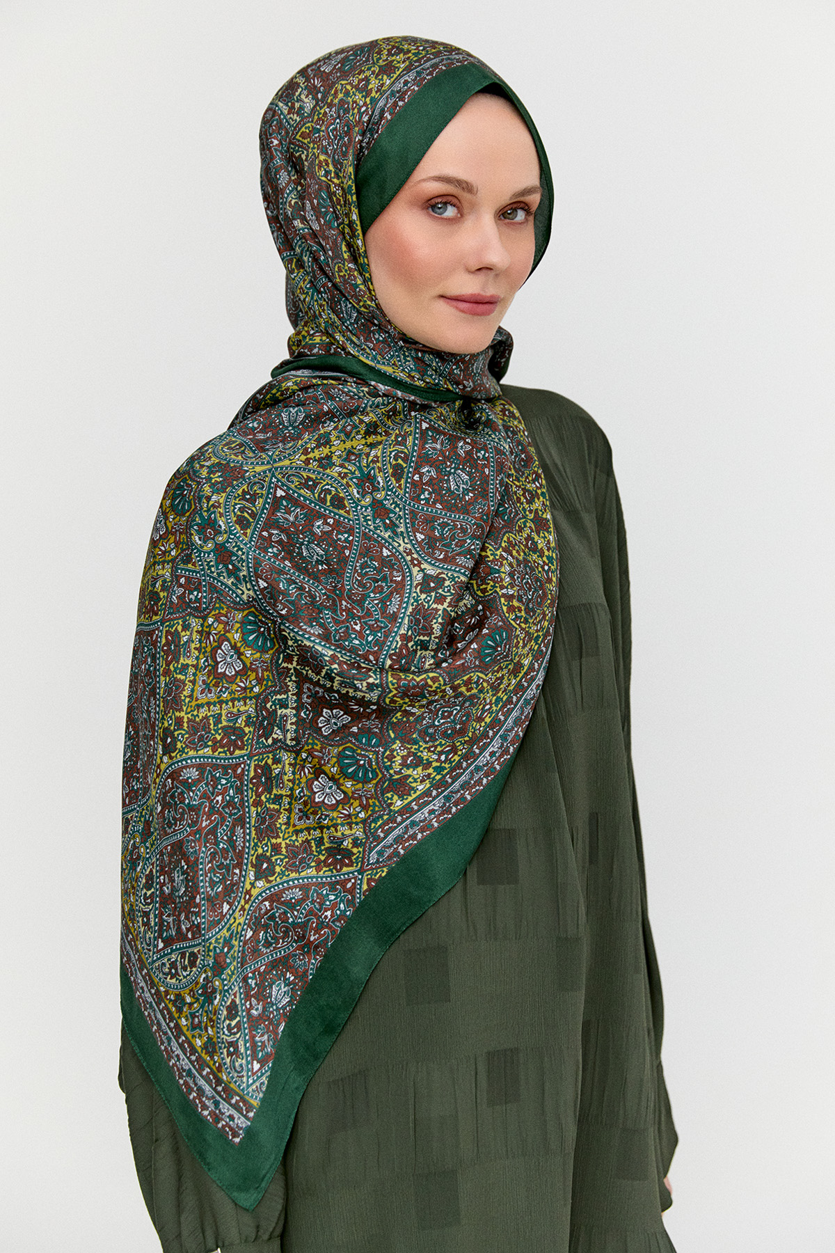 Monokrom Desenli Modal Şal, Tesettür Giyim