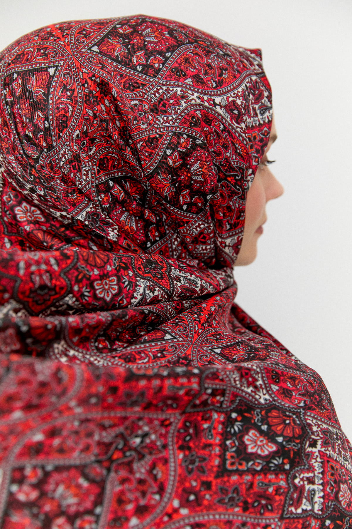 Monokrom Desenli Modal Şal, Tesettür Giyim