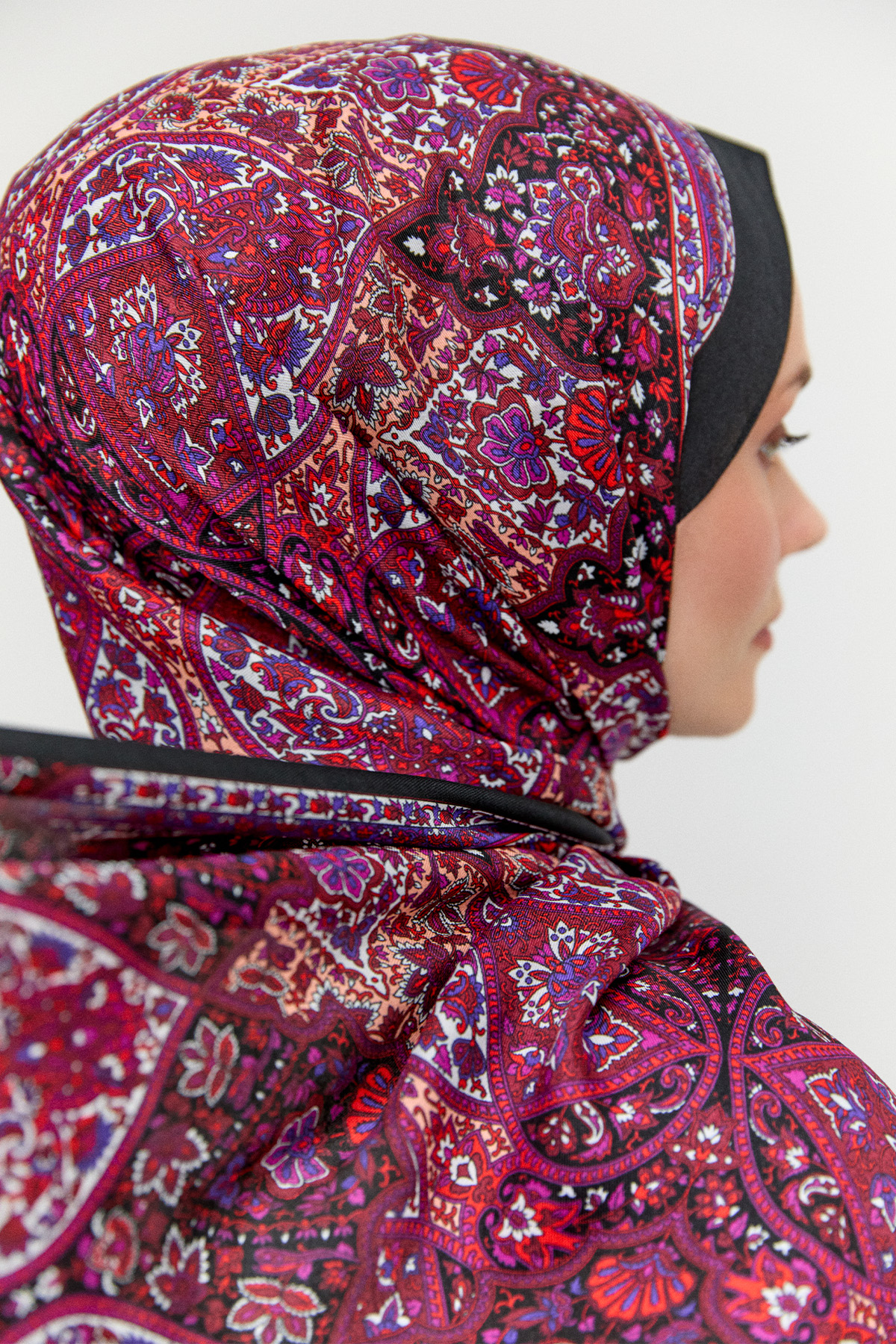 Monokrom Desenli Modal Şal, Tesettür Giyim