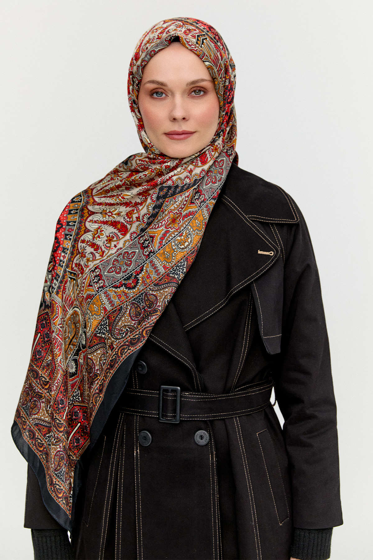 Etnik Motifli Modal Şal, Tesettür Giyim