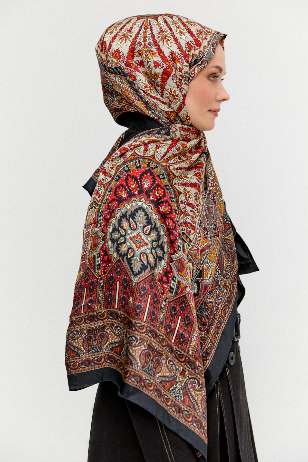 Etnik Motifli Modal Şal, Tesettür Giyim