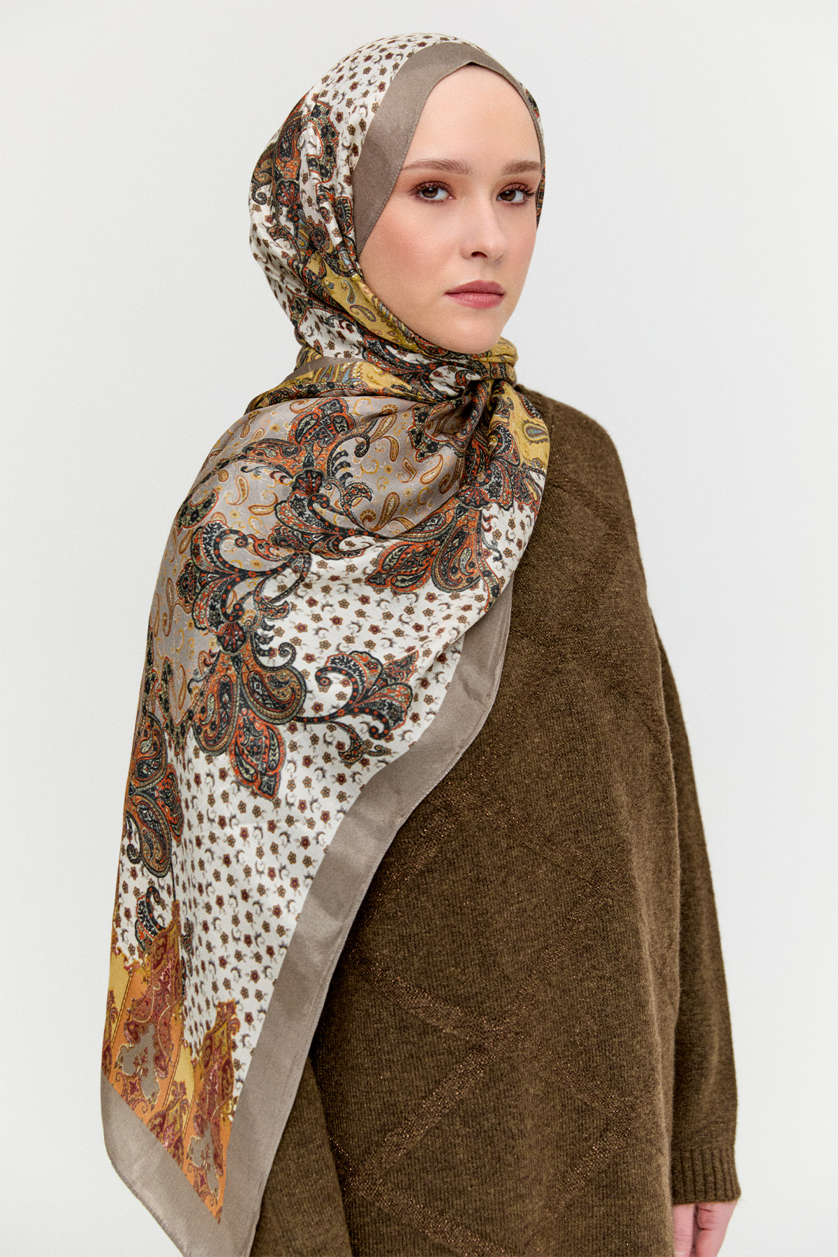 Paisley Desenli Modal Şal, Tesettür Giyim