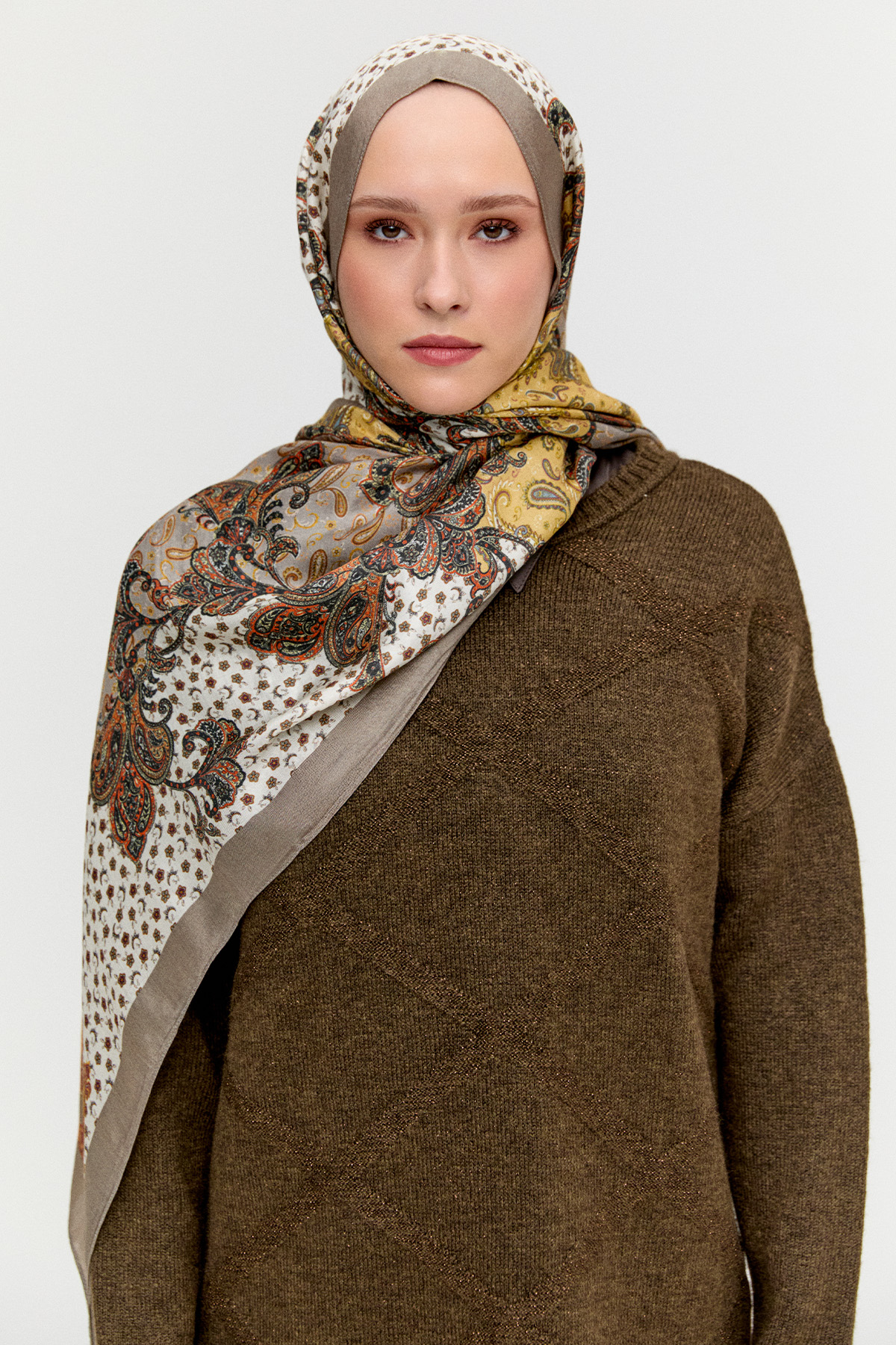 Paisley Desenli Modal Şal, Tesettür Giyim