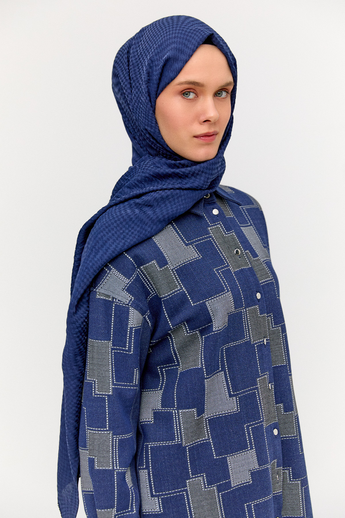 Dama Desenli Viskon Şal, Tesettür Giyim