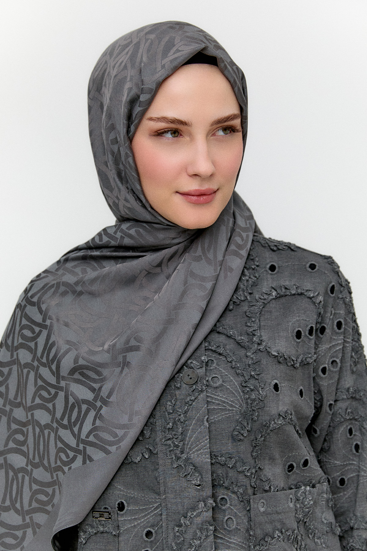 Oval Desenli Modal Şal, Tesettür Giyim