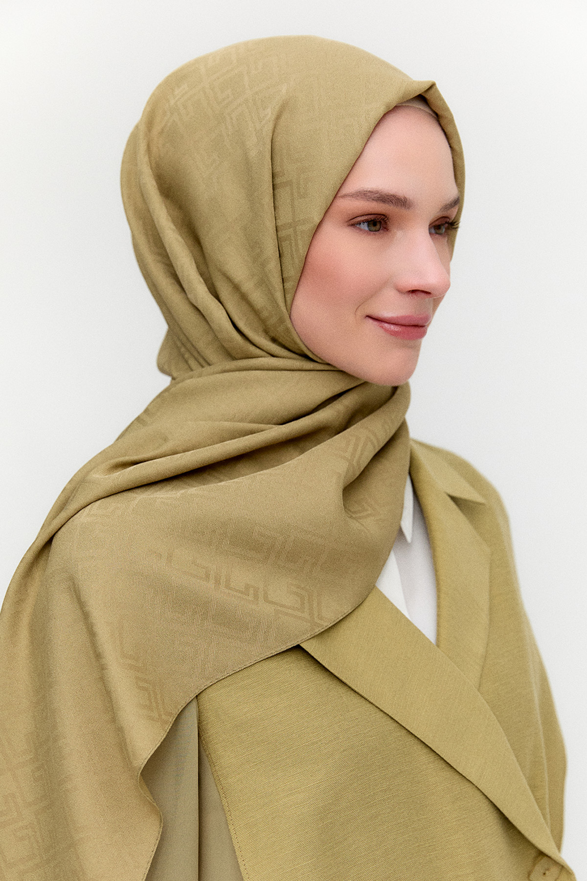 Geometriksel Jakarlı Viskon Şal, Tesettür Giyim