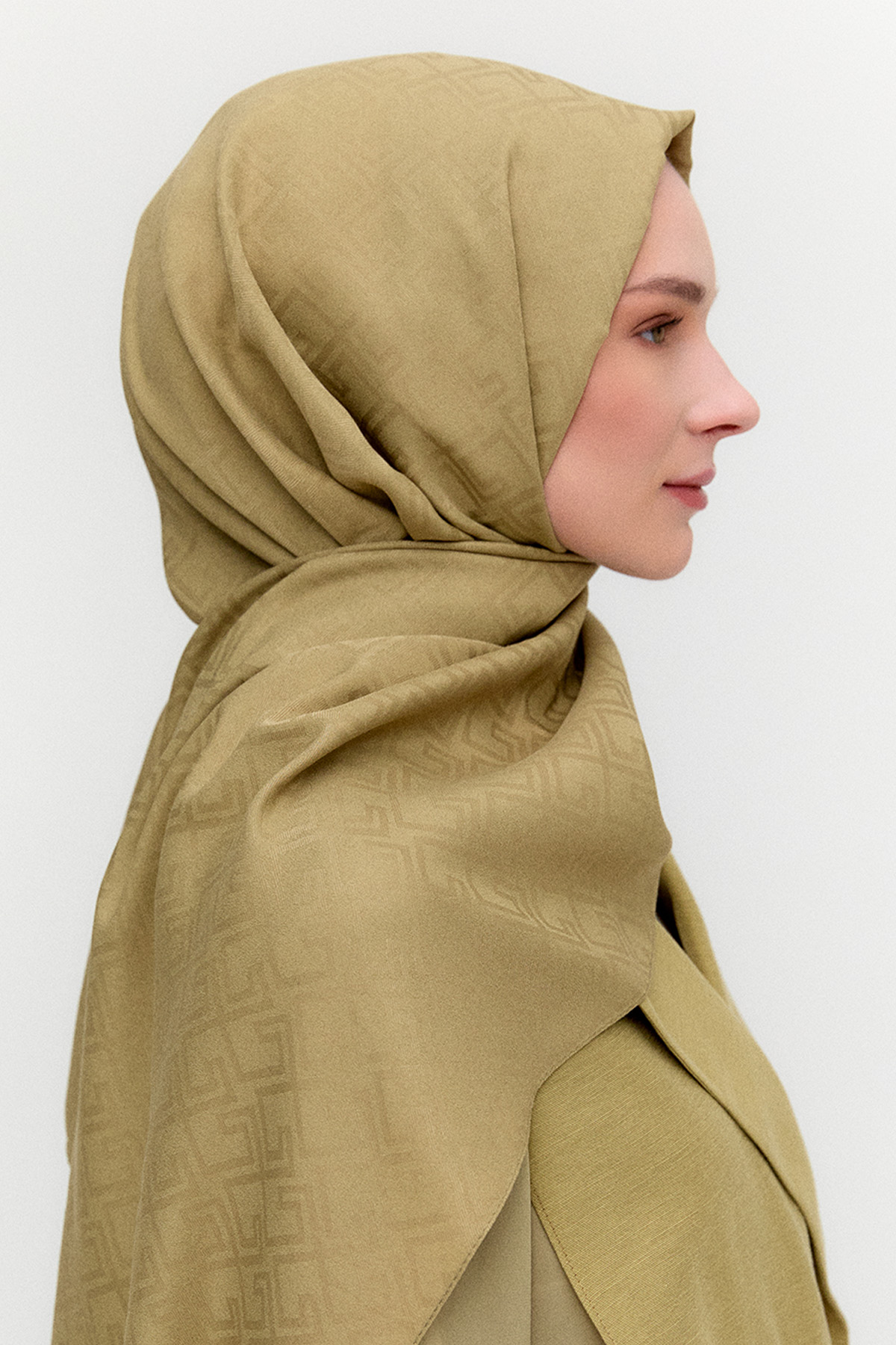 Geometriksel Jakarlı Viskon Şal, Tesettür Giyim