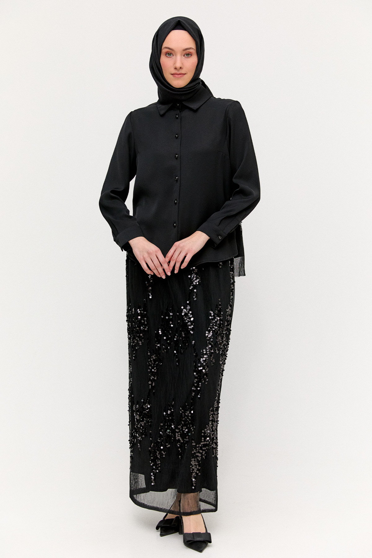 Payetli Tül İkili Takım, Tesettür Giyim