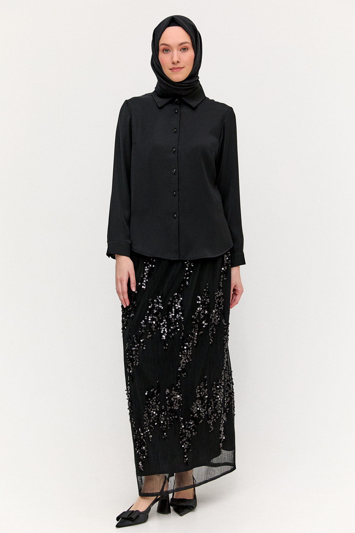 Payetli Tül İkili Takım, Tesettür Giyim