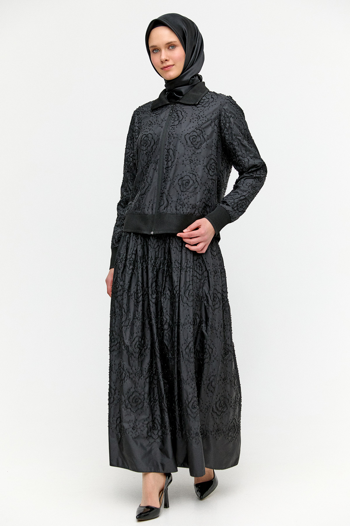 Çiçekli Paraşüt İkili Takım, Tesettür Giyim