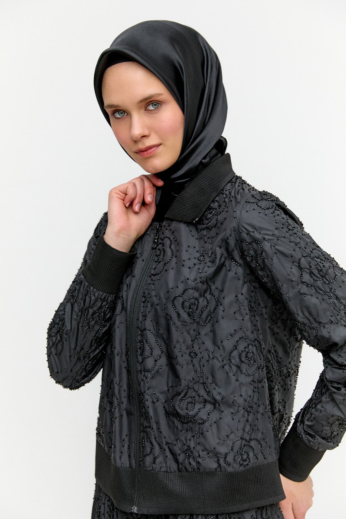 Çiçekli Paraşüt İkili Takım, Tesettür Giyim