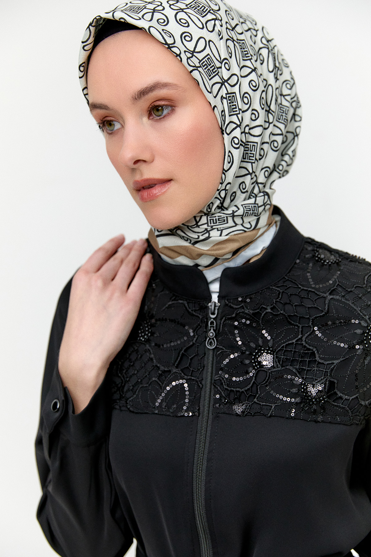 Boncuk İşlemeli İkili Takım, Tesettür Giyim